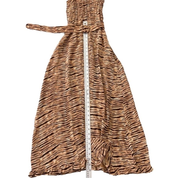 Faithfull the Brand maxi dress leopard prints animal lightweight yellow smock 6 - Picture 12 of 16